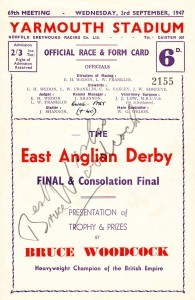 The 1st East Anglian Greyhound derby racecard