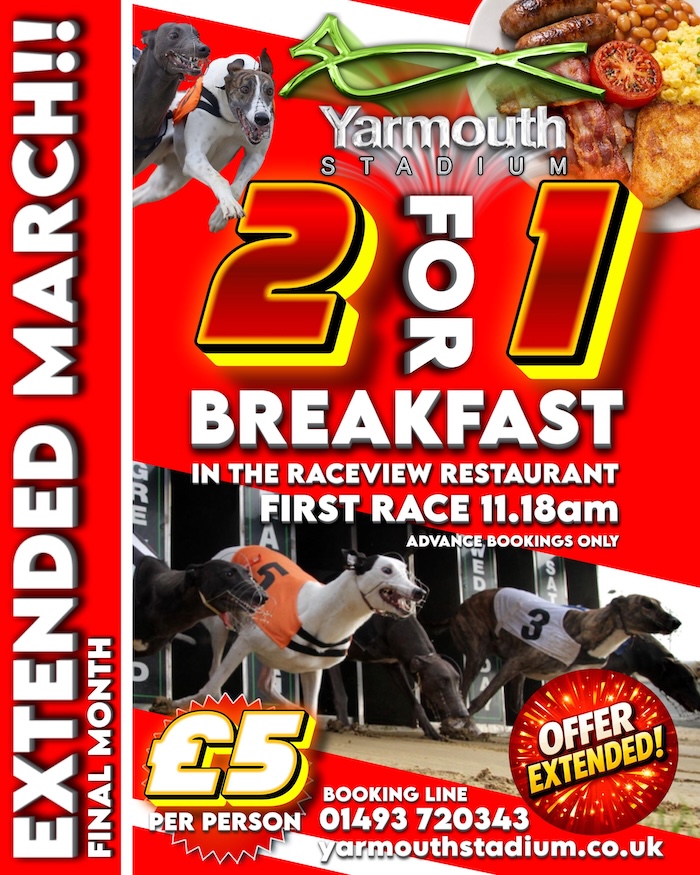 sunday breakfast offer great yarmouth stadium
